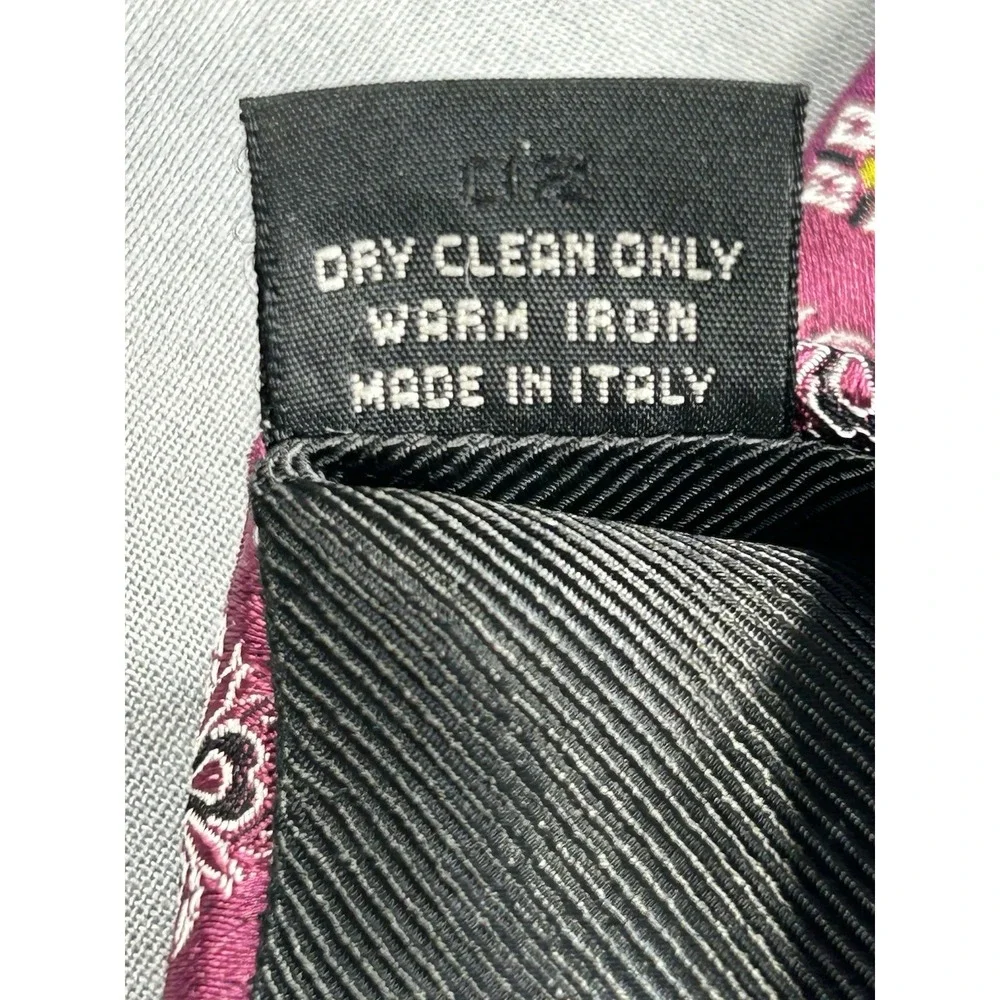 Ermenegildo‎ Zegna Floral Burgundy Men's  Dress Tie